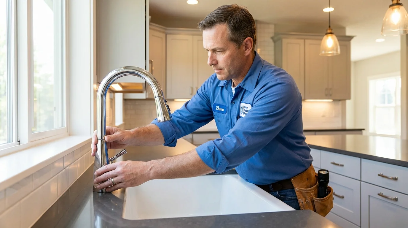 Kitchen faucet installation by Johns Plumbing LLC in Lake Orion